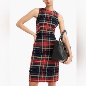 J Crew Sheath Plaid Dress size 12T NWT